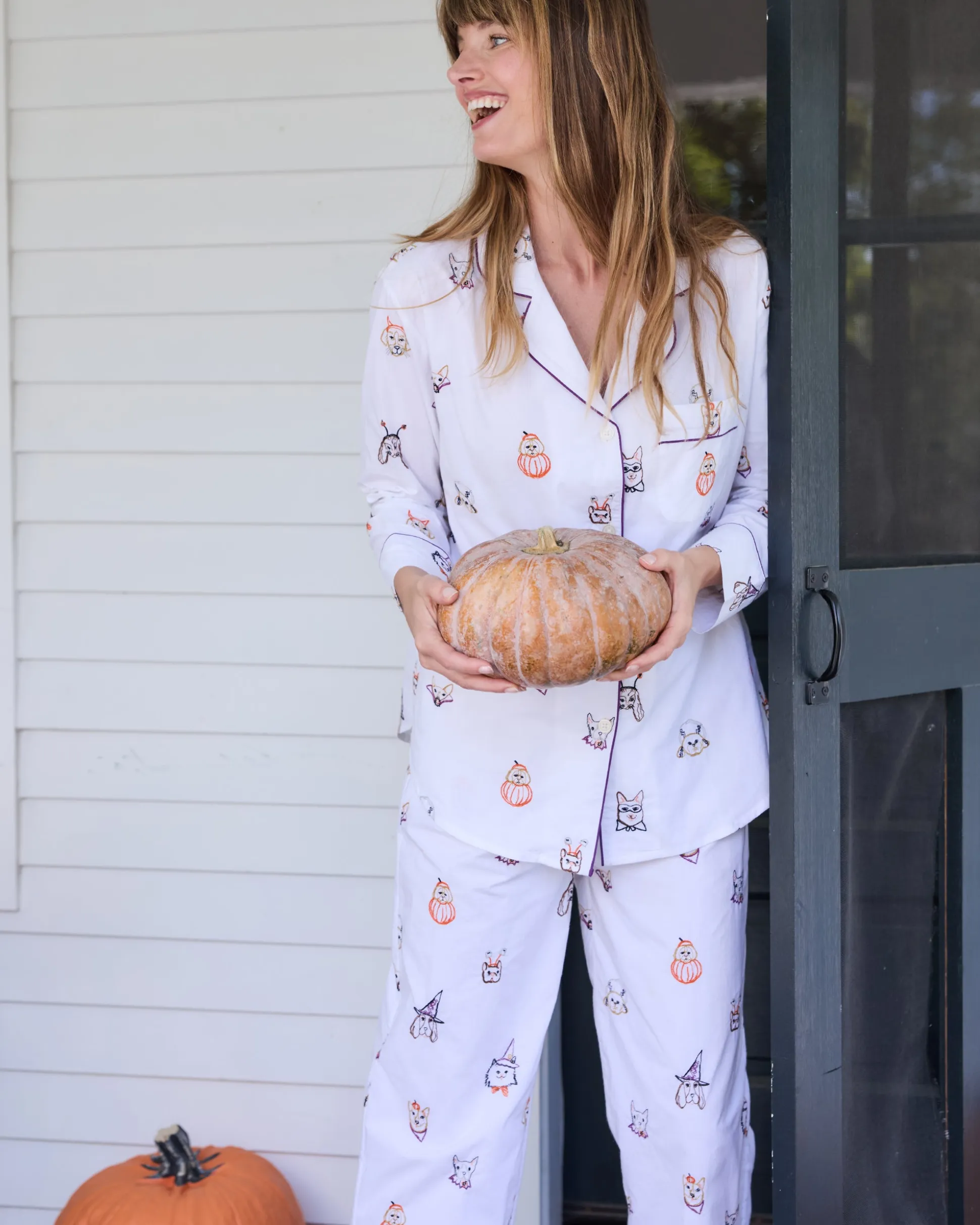 Tall Long PJ Set in Halloween Hounds