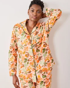 Tall Long PJ Set in Hedgehog Forest