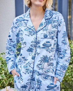 Tall Long PJ Set in High Tea Toile
