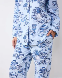 Tall Long PJ Set in High Tea Toile