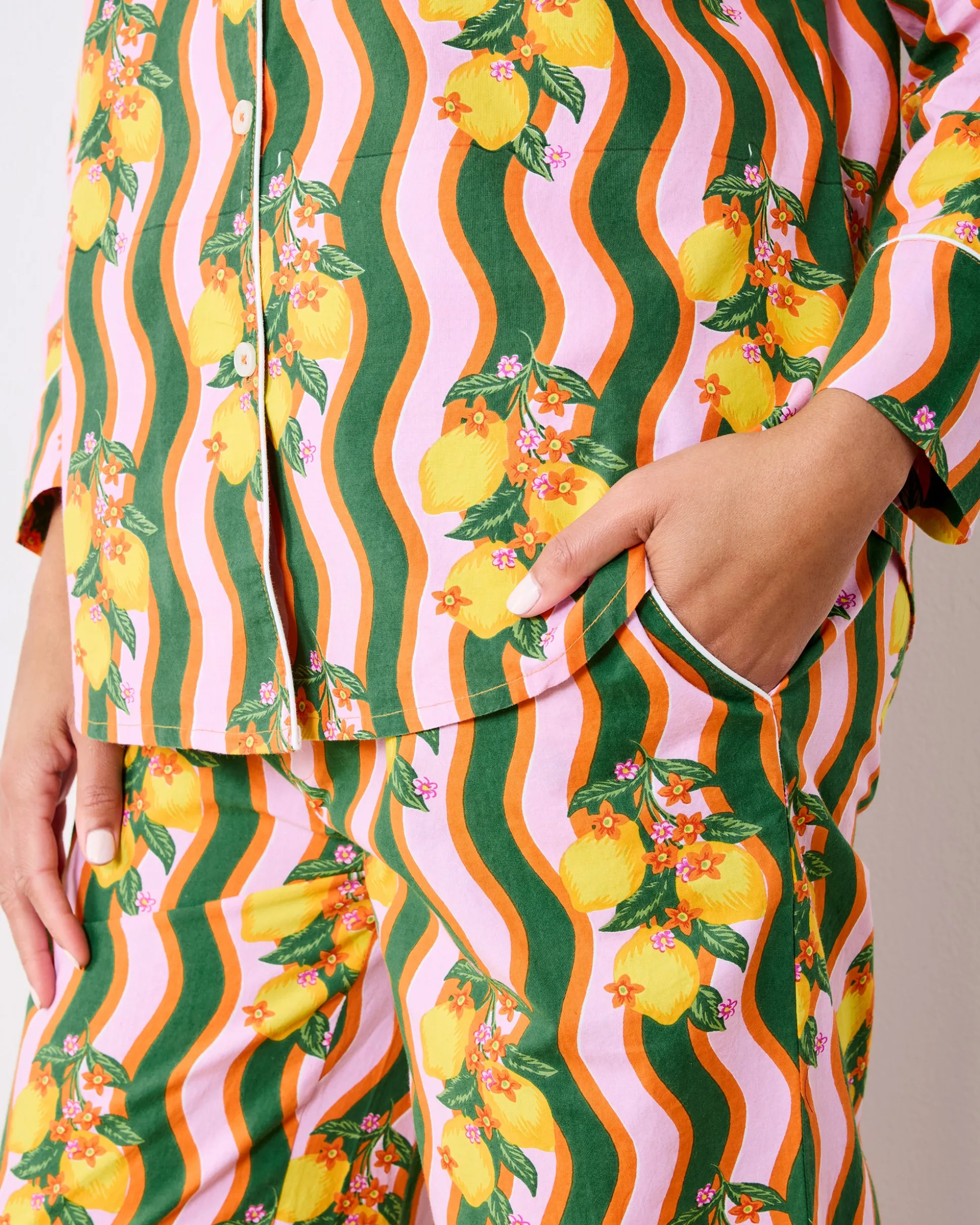 Tall Long PJ Set in Lemon Twist