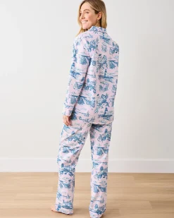 Tall Long PJ Set in Mermaid Toile