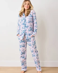 Tall Long PJ Set in Mermaid Toile