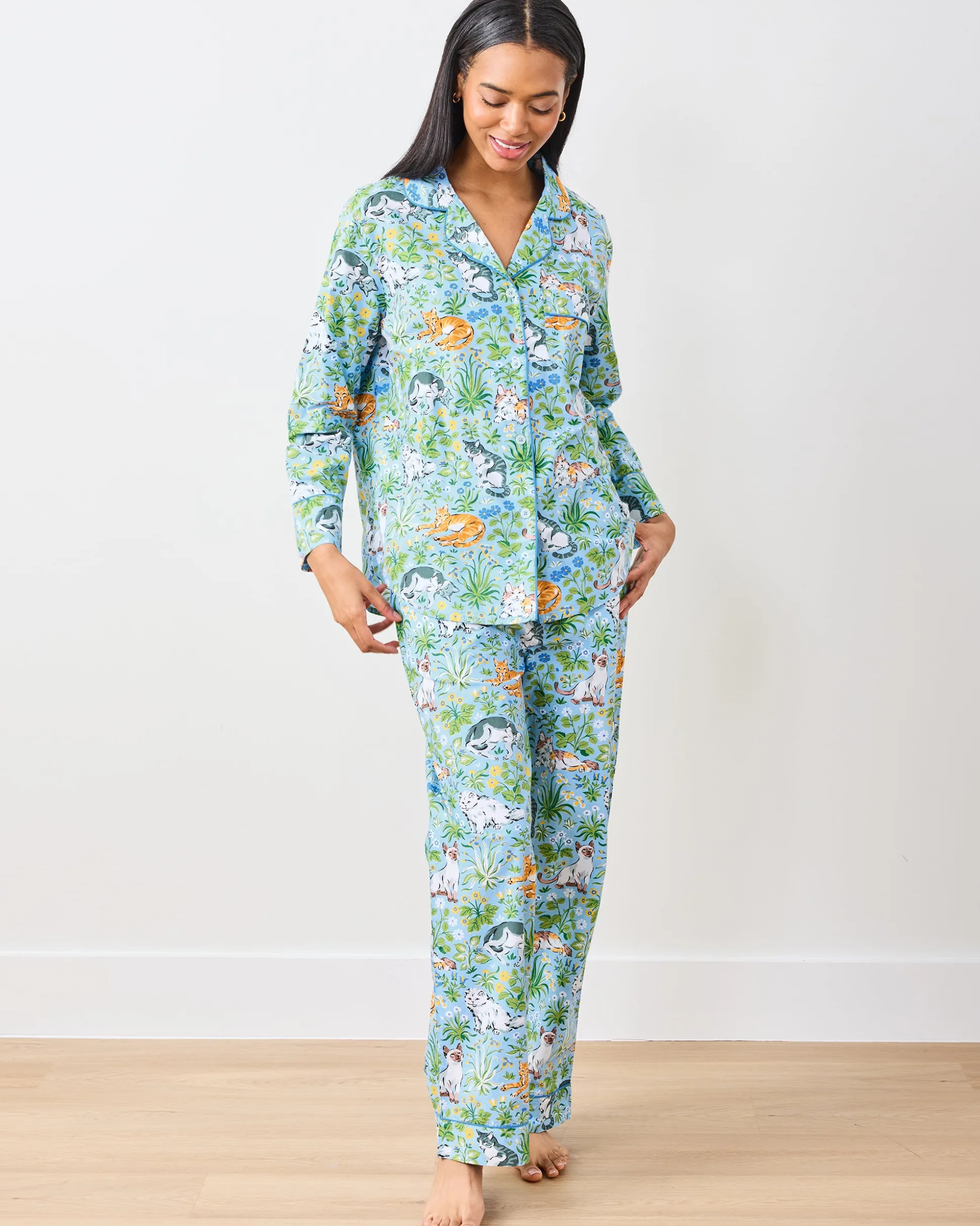 Tall Long PJ Set in Must Love Cats