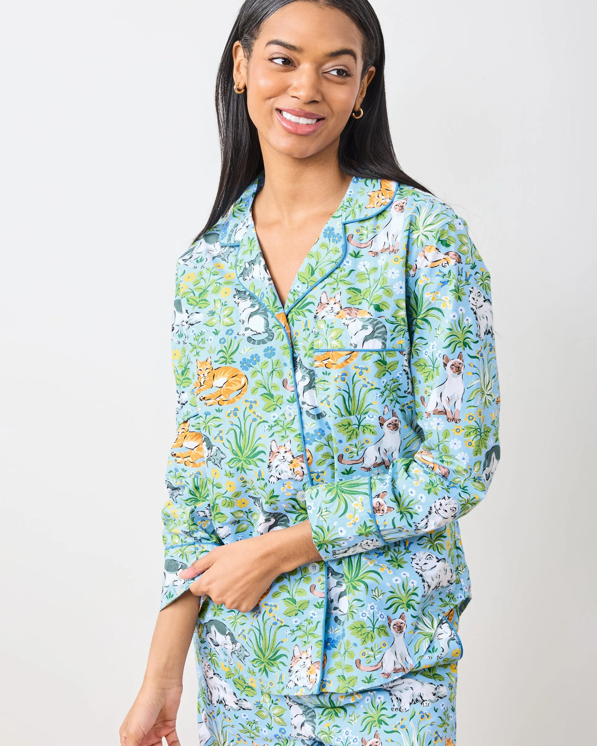 Tall Long PJ Set in Must Love Cats