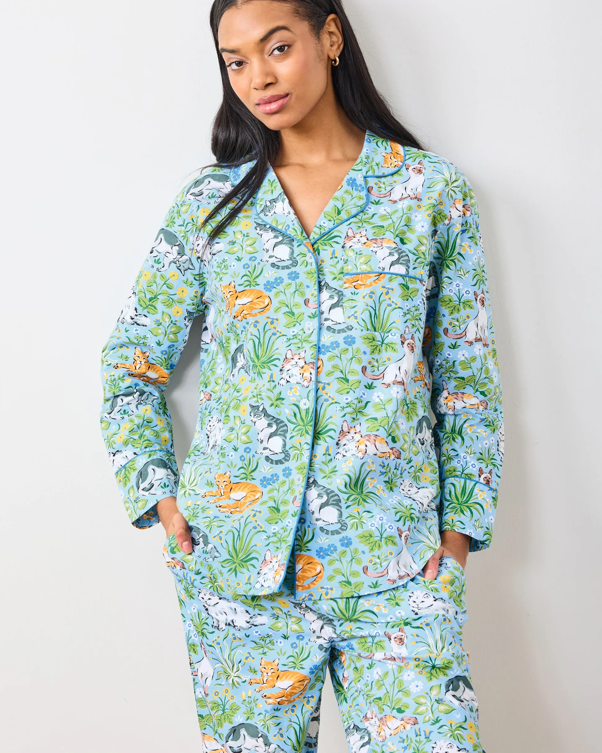 Tall Long PJ Set in Must Love Cats
