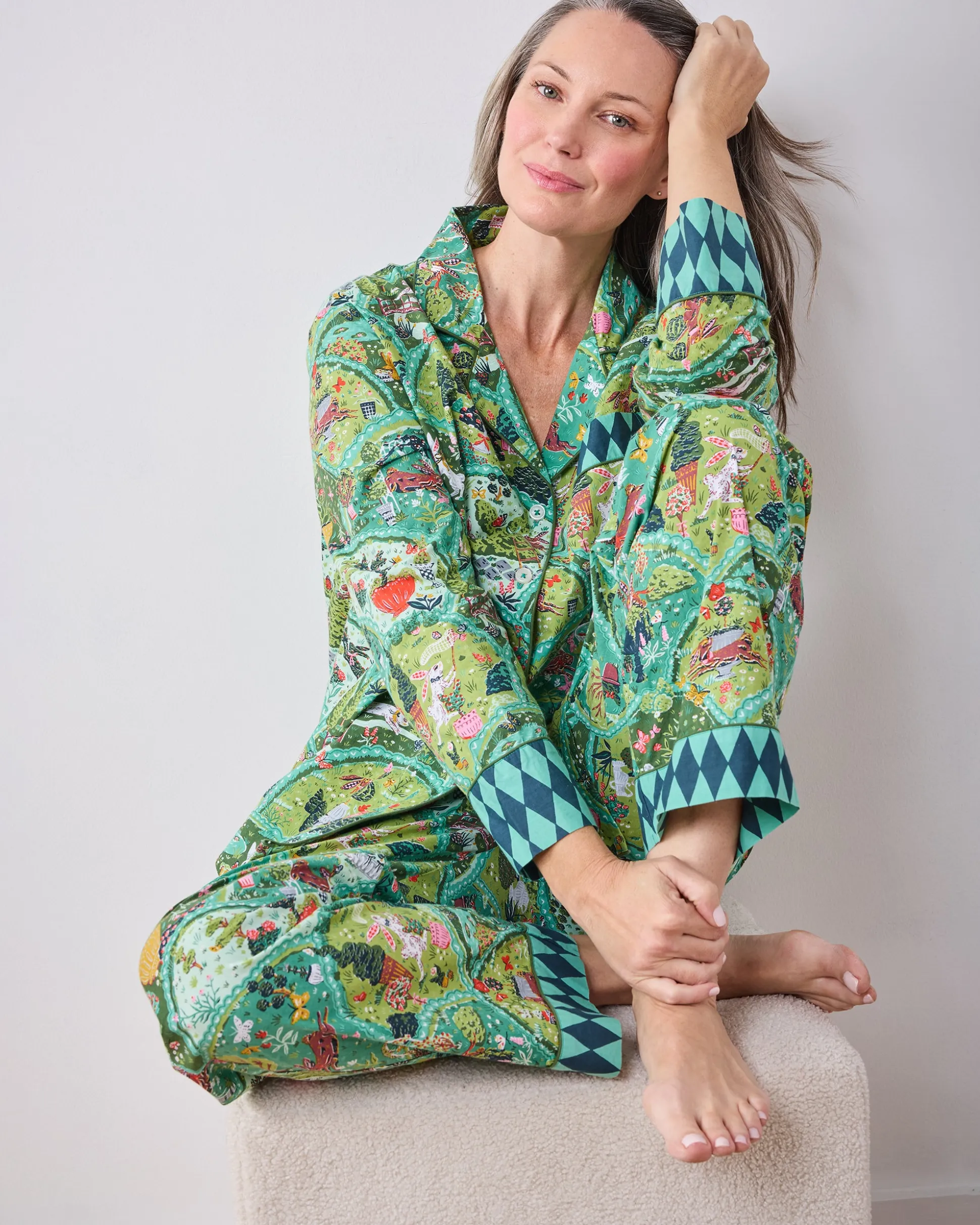 Tall Long PJ Set in Rabbit Wonderland