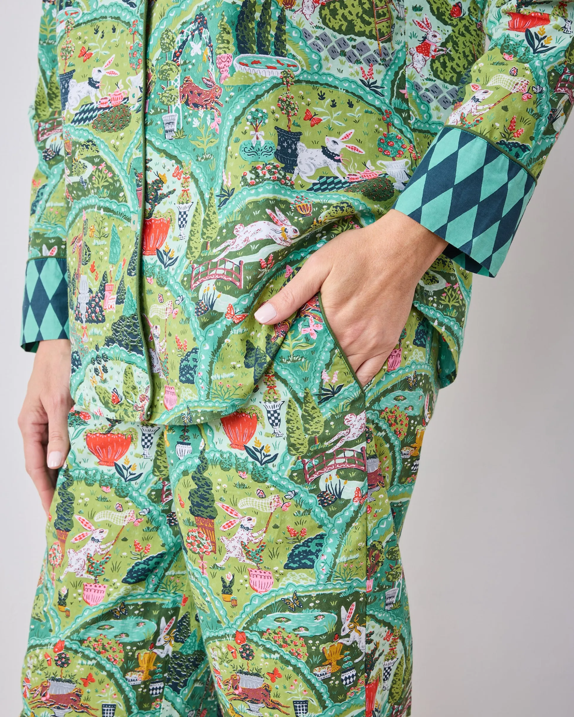 Tall Long PJ Set in Rabbit Wonderland