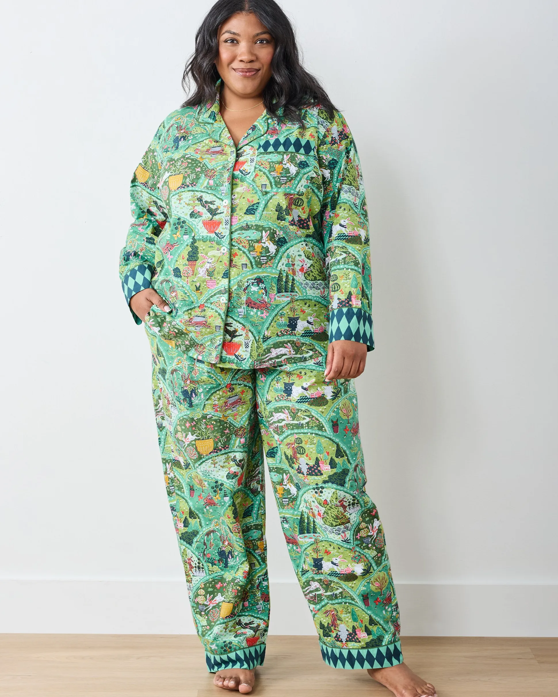 Tall Long PJ Set in Rabbit Wonderland