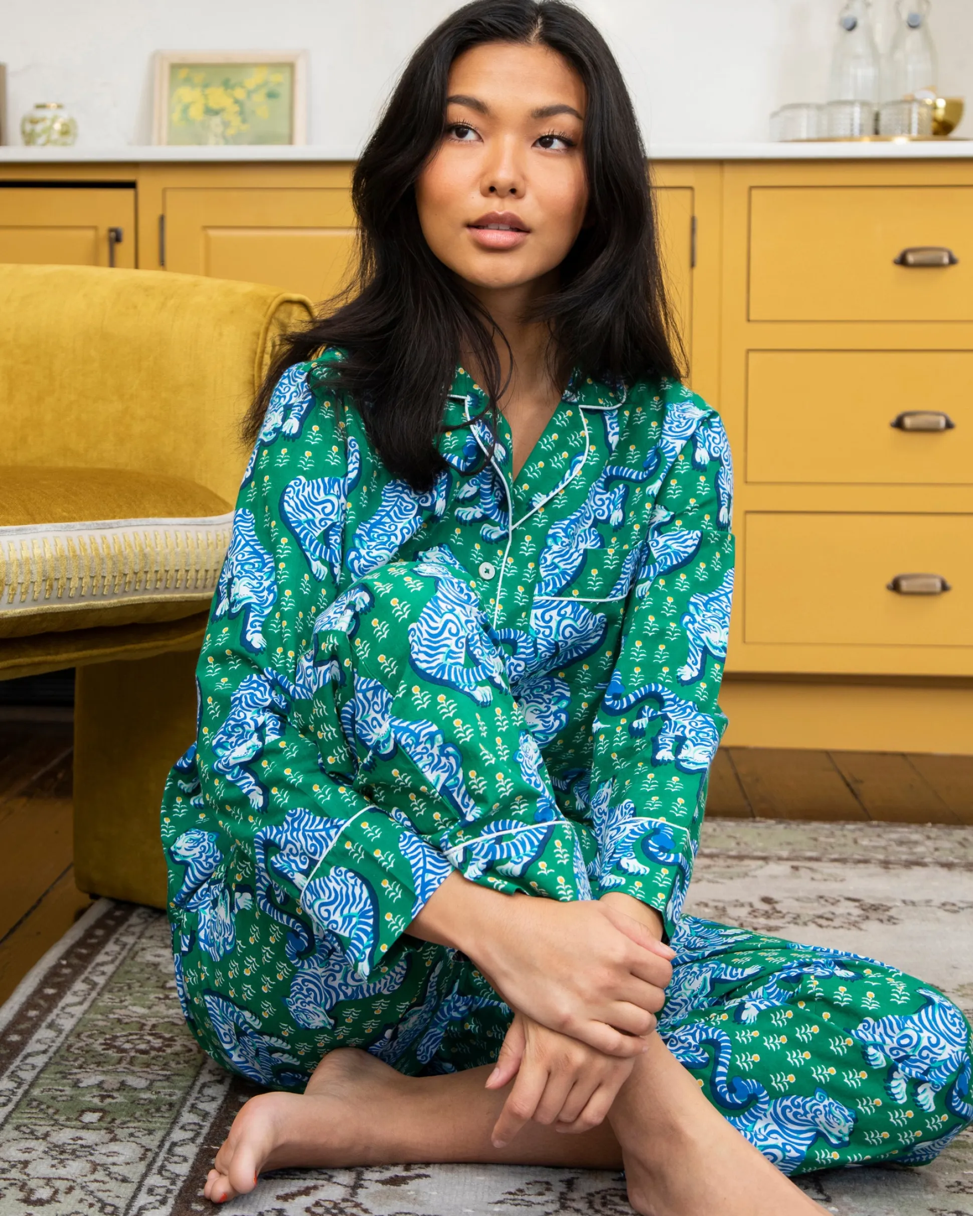 Tall Long PJ Set in Tiger Queen