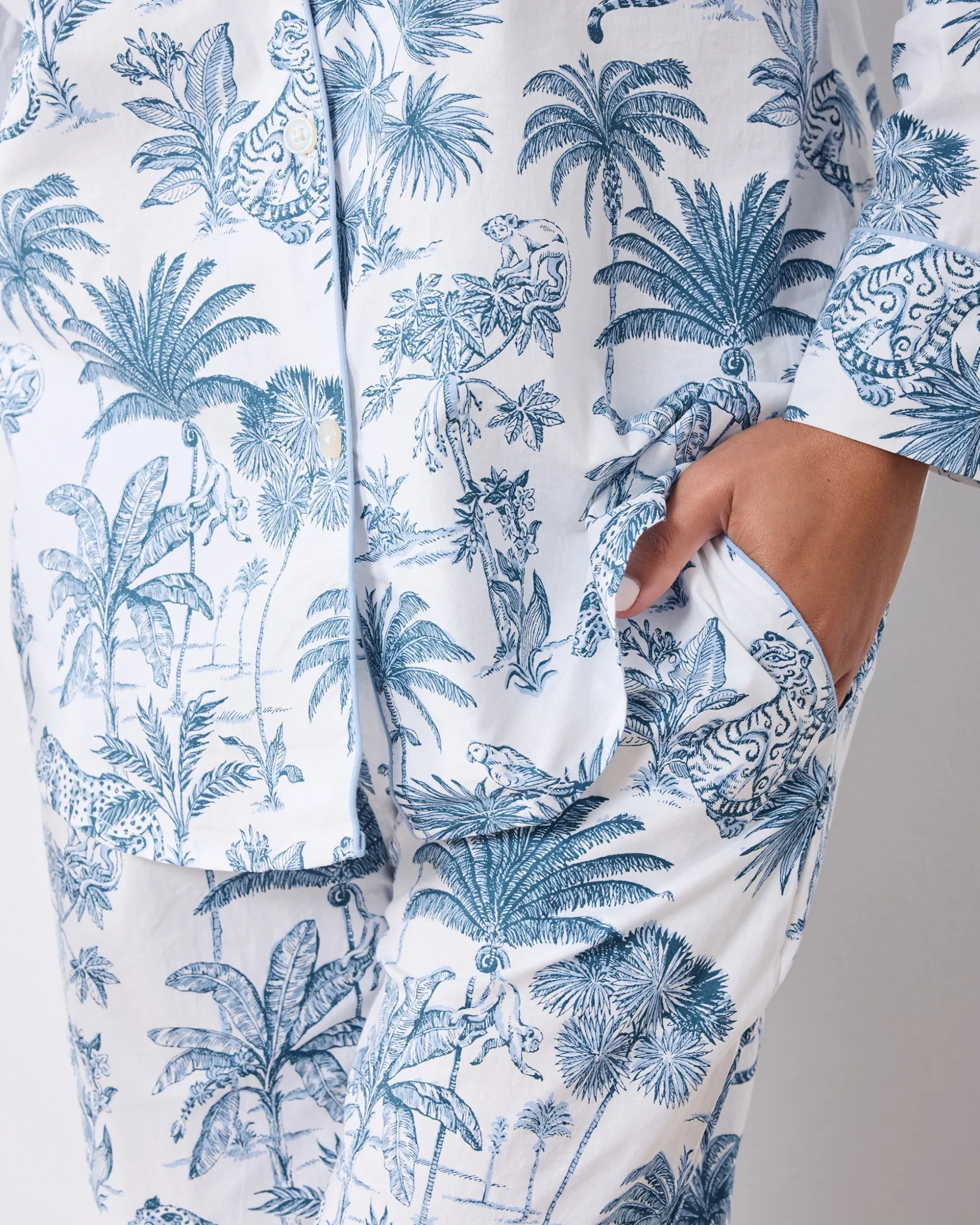 Tall Long PJ Set in Tropical Toile