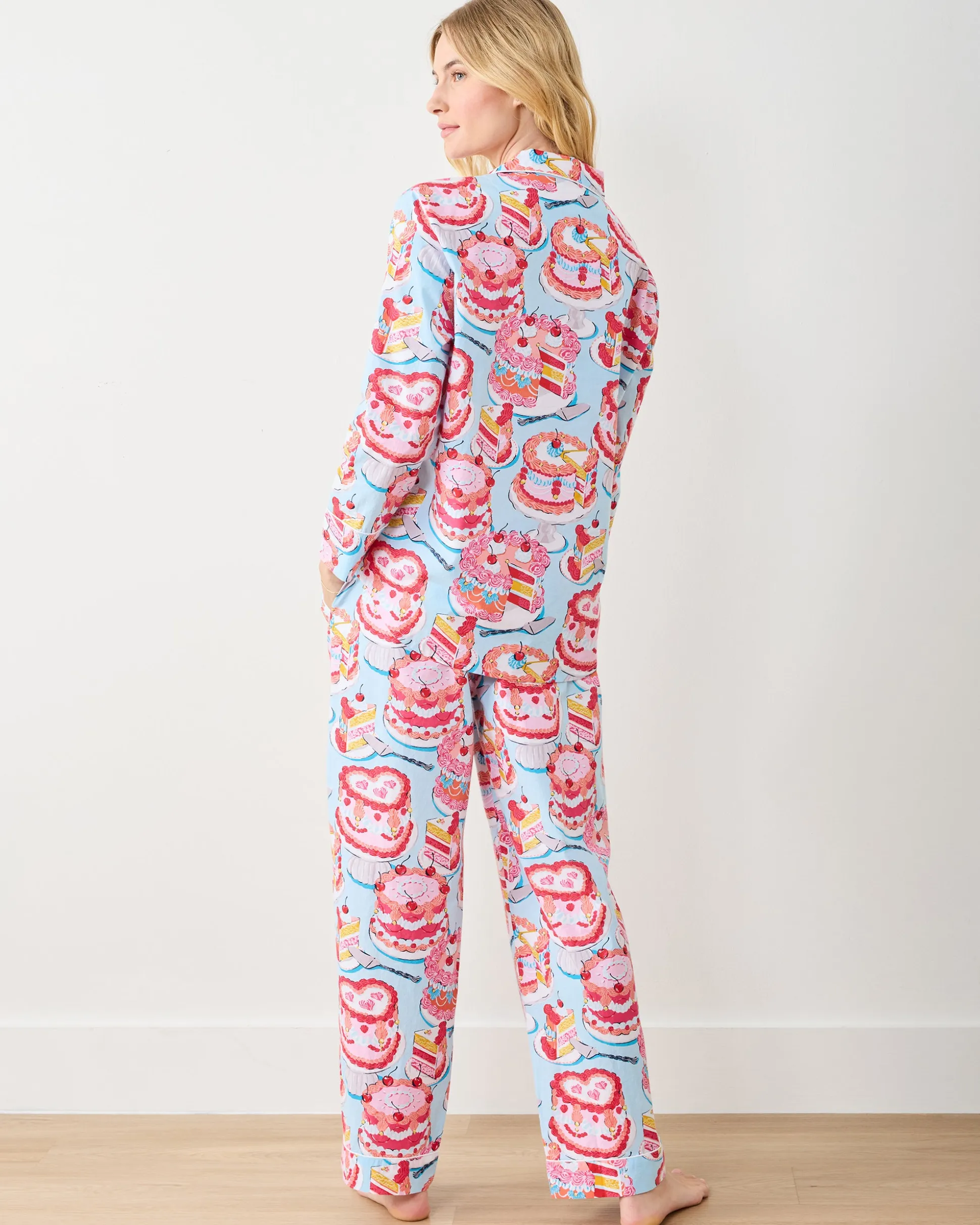 Tall Long PJ Set in Vintage Cakes