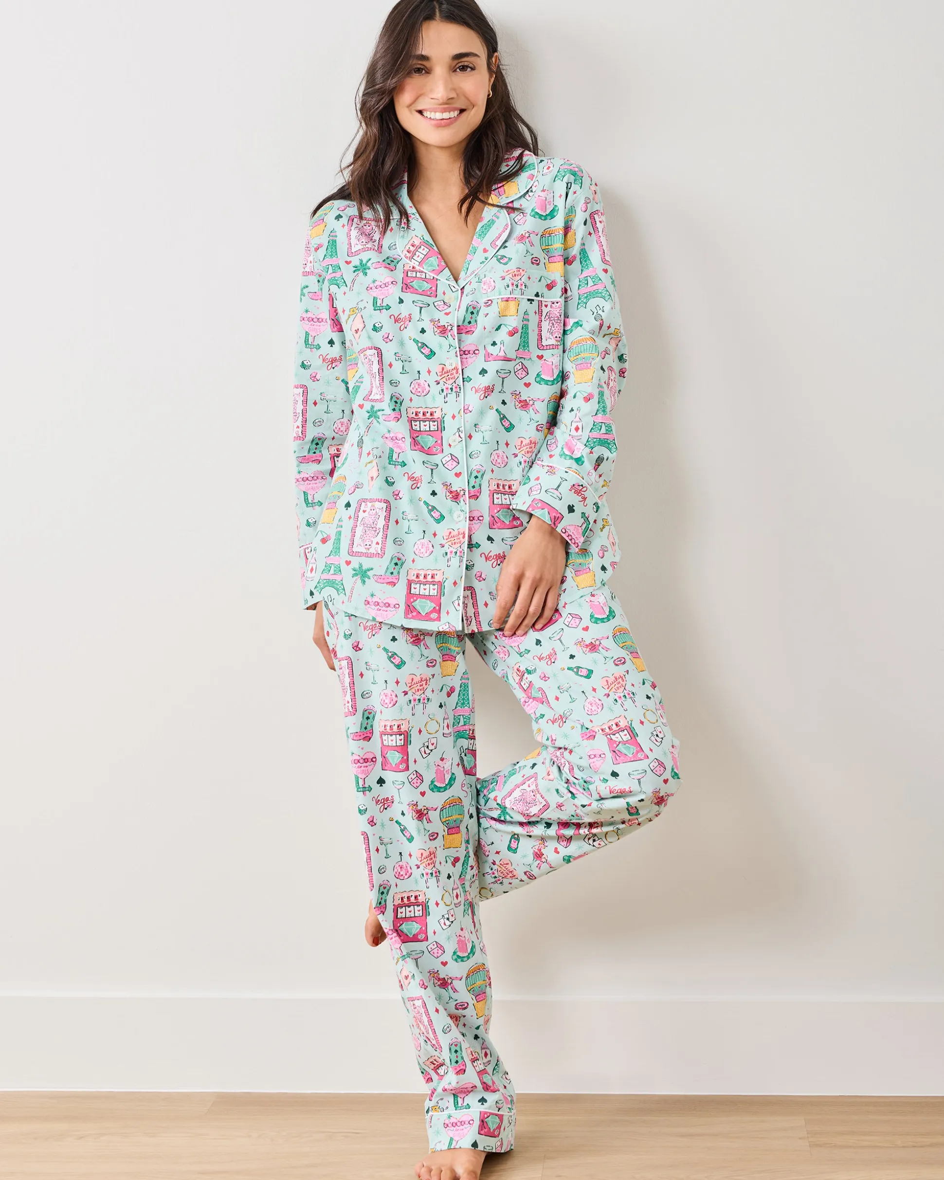 Tall Long PJ Set in Viva Las Vegas