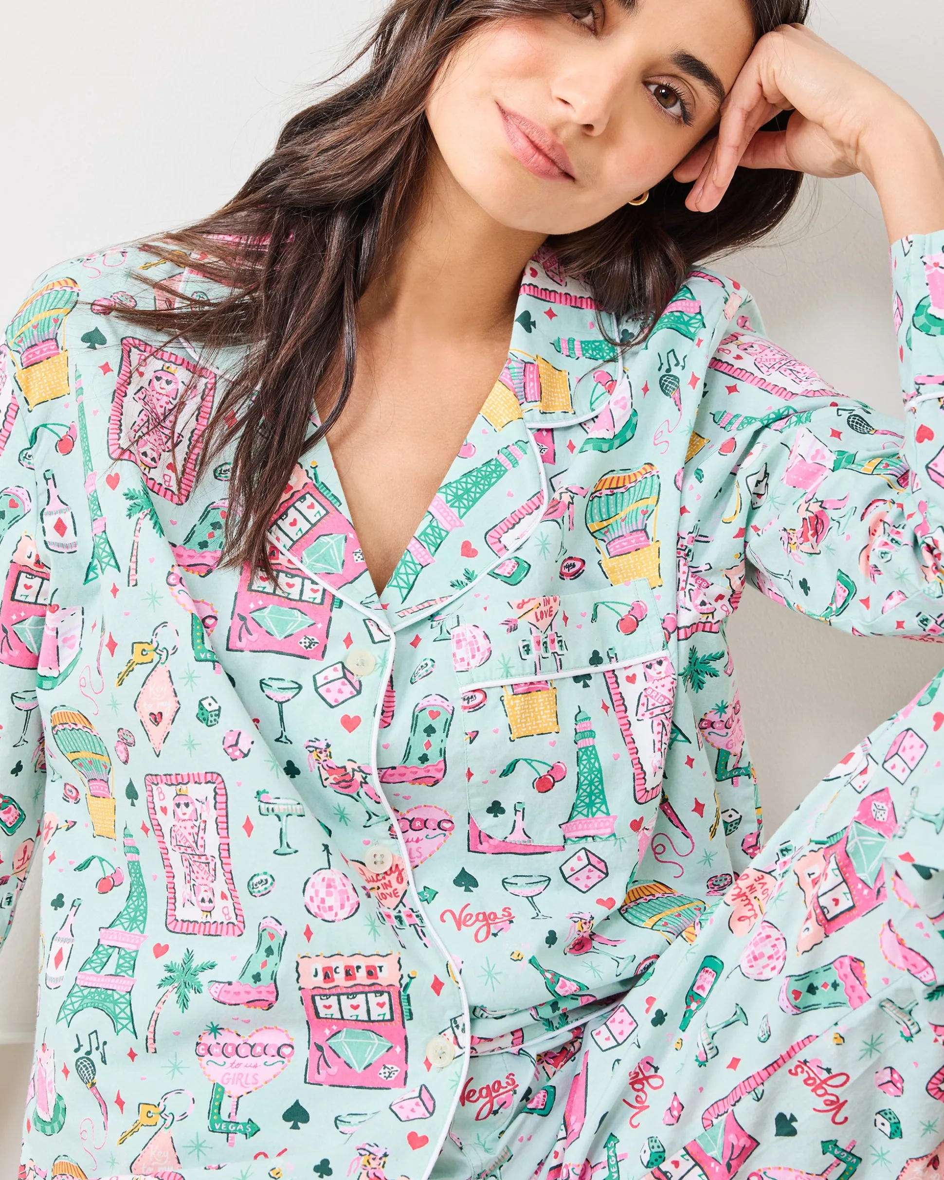 Tall Long PJ Set in Viva Las Vegas
