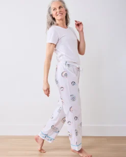 Tall PJ Pants in Embroidered Caviar Club