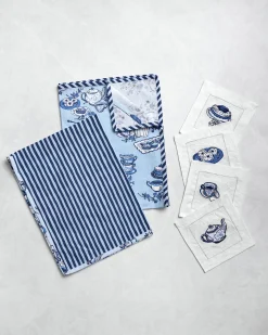 Tea Towels & Cocktail Napkins Bundle in High Tea Toile