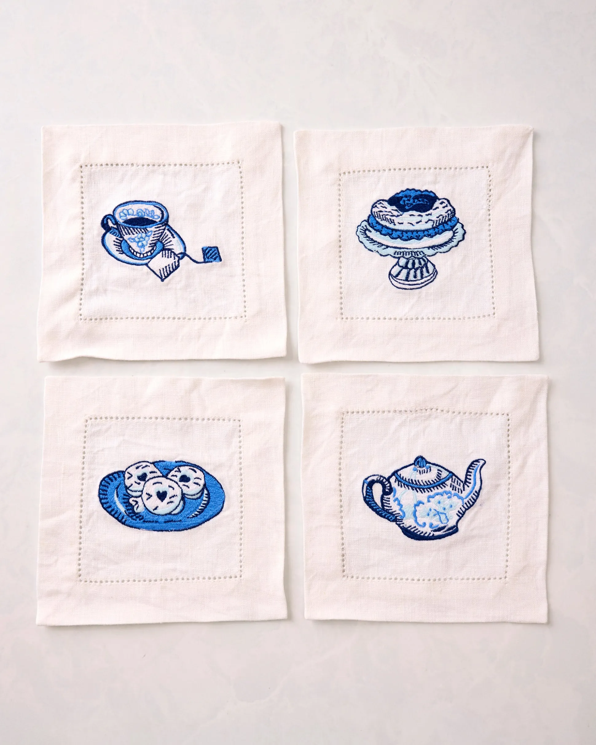 Tea Towels & Cocktail Napkins Bundle in High Tea Toile