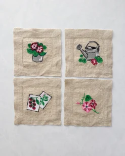 Tea Towels & Cocktail Napkins Bundle in Green Thumb