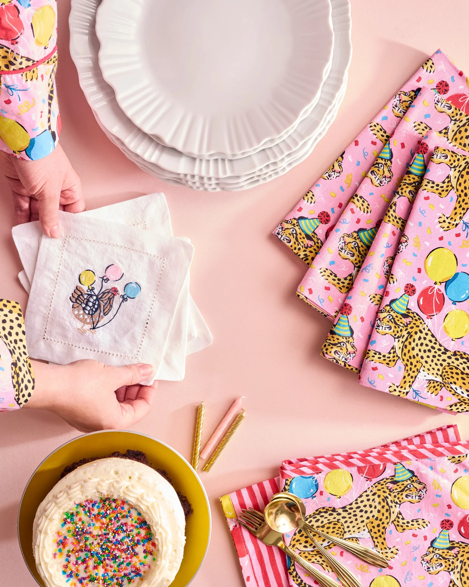 Tea Towels Set Of 2 in Birthday Bagheera