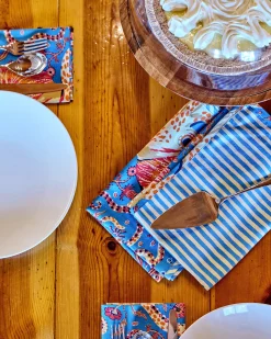 Tea Towels Set of 2 in Octopus Isle