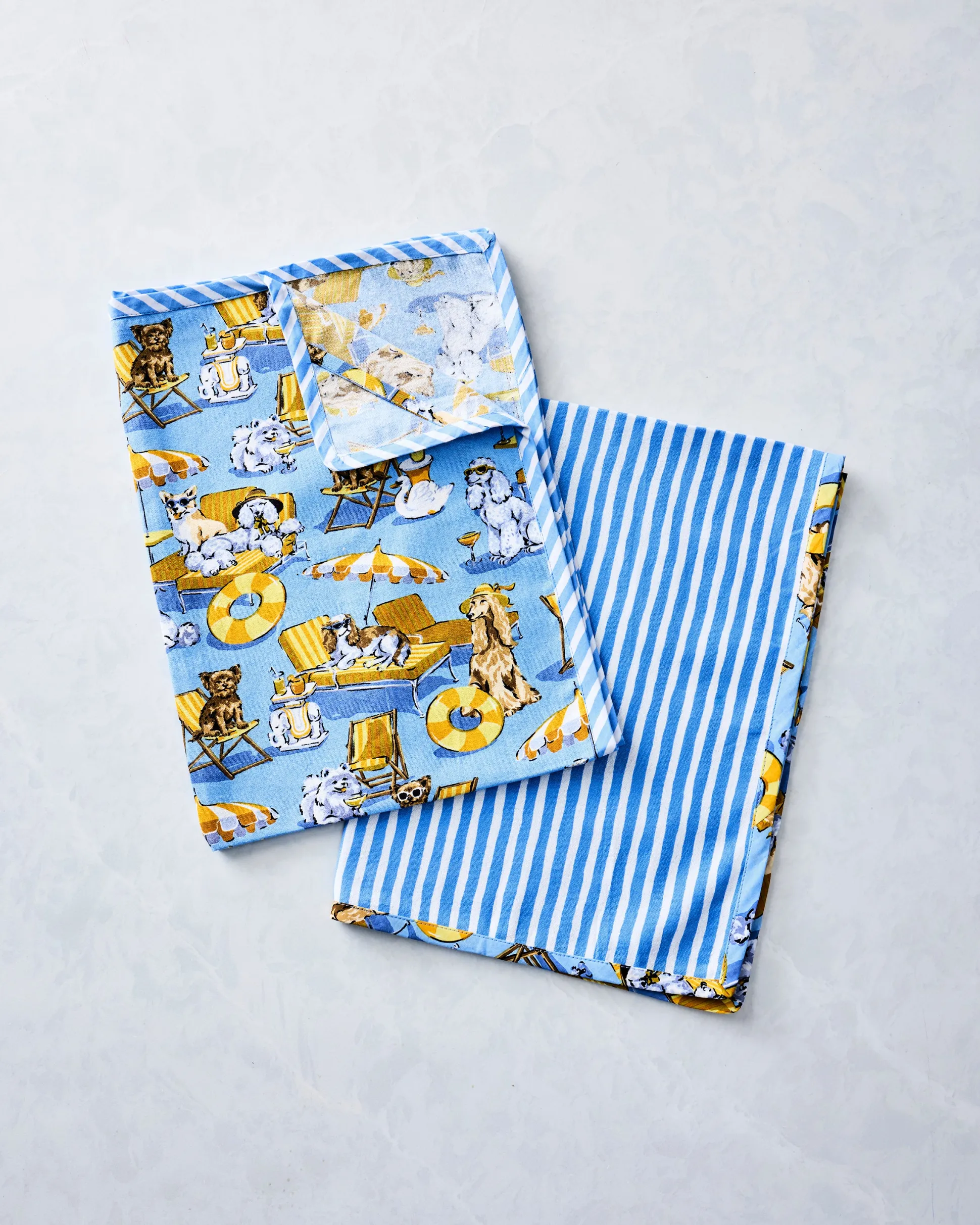 Tea Towels Set of 2 in Palm Royale Pooches