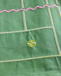 Tennis Time Tea Towel in Green Combo