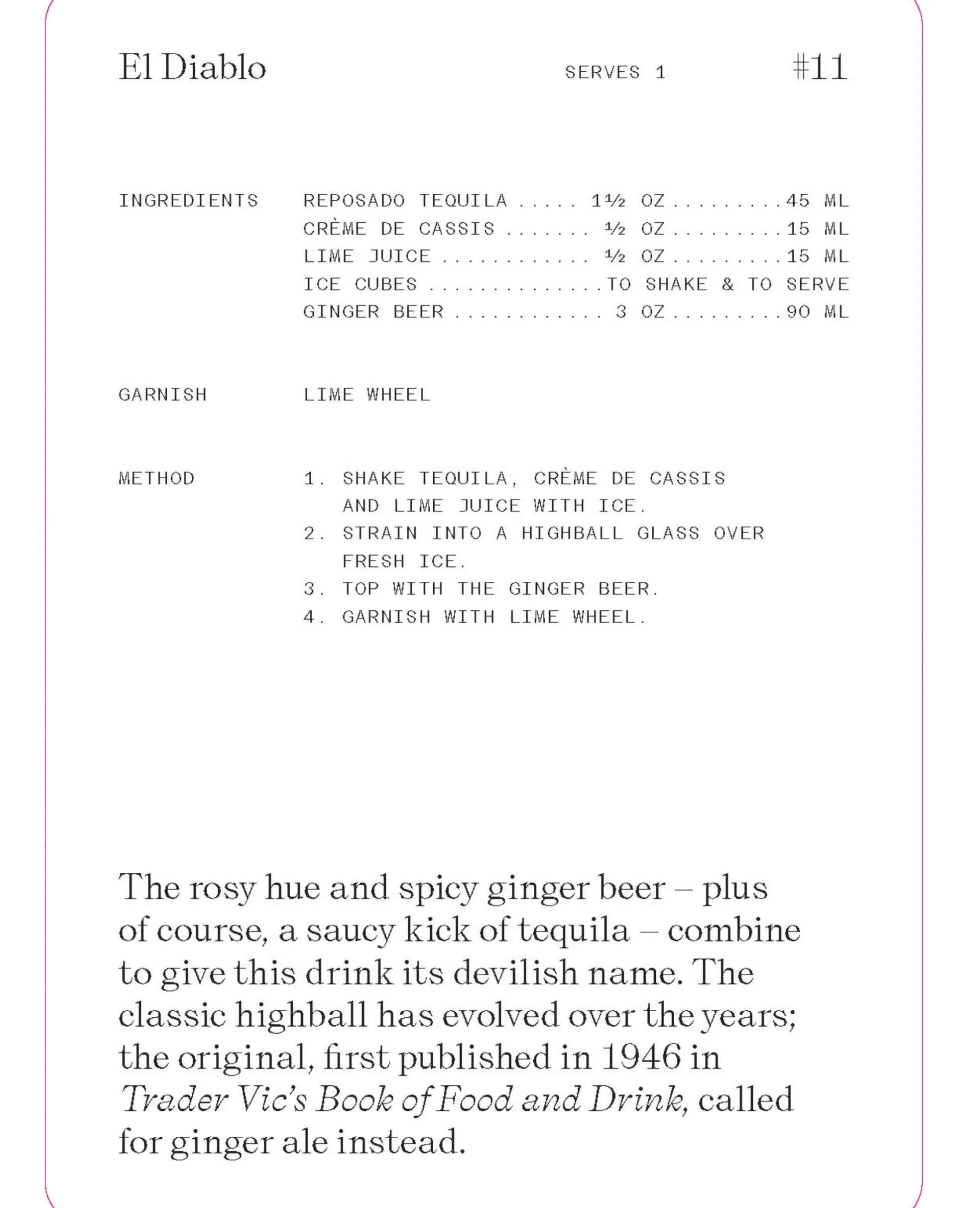 The Cocktail Cabinet: Tequila in Pink
