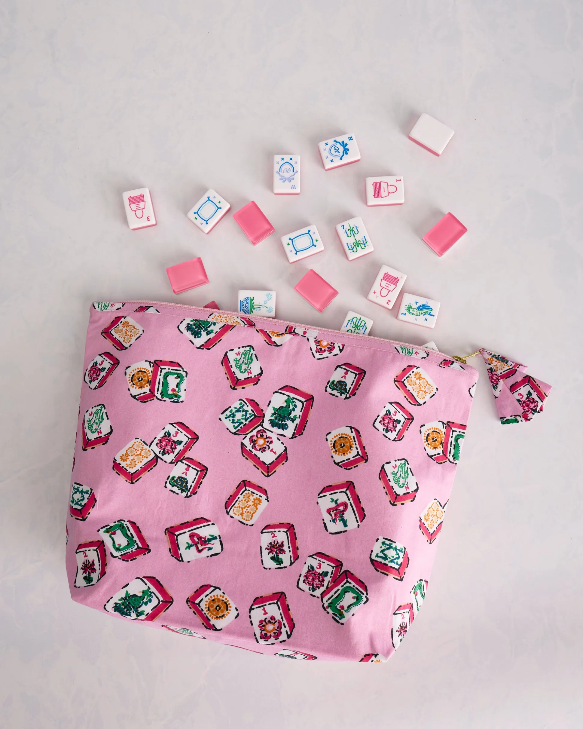 The Essentials Pouch in Lucky Tiles