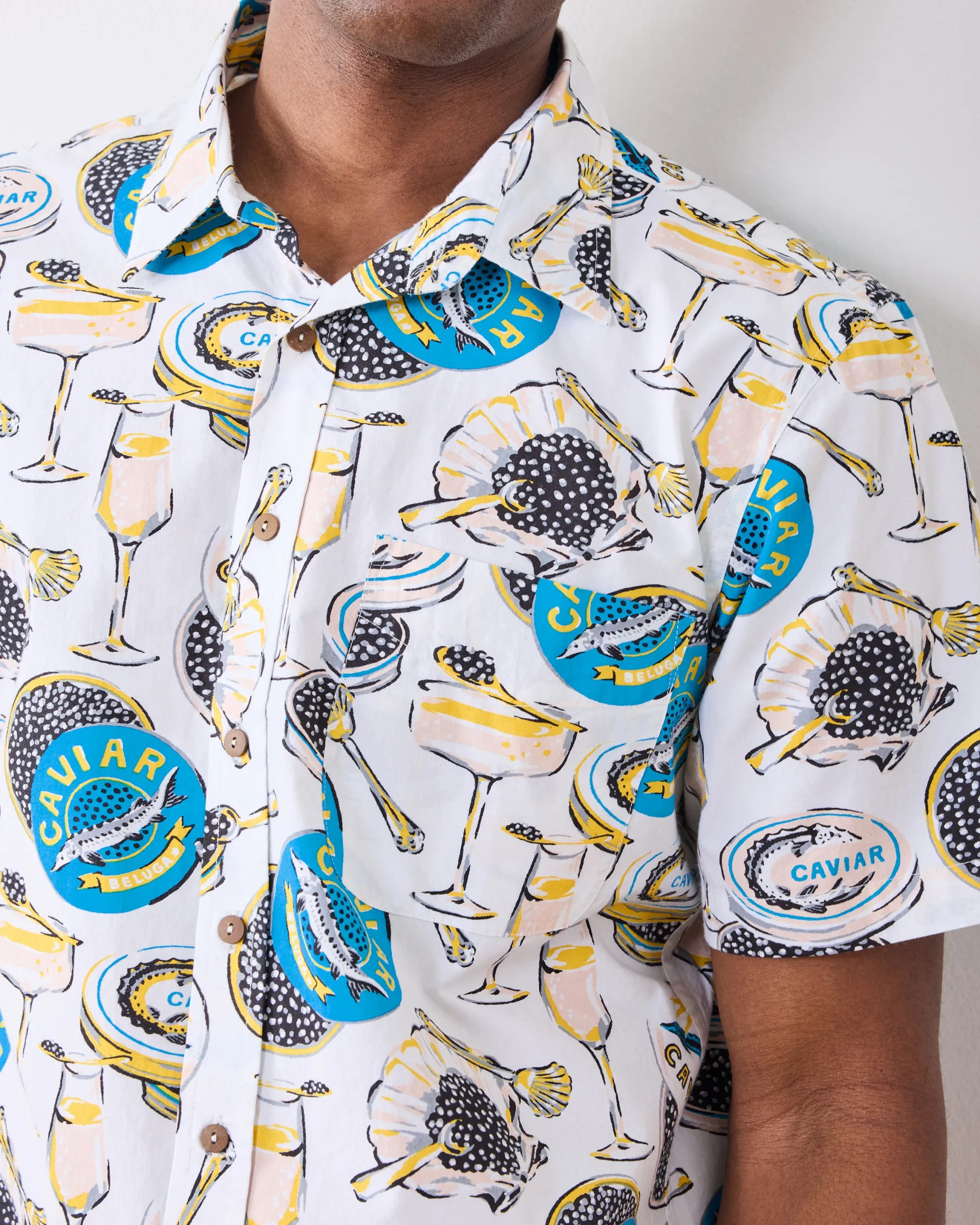 The Leo Shirt in Champagne & Caviar