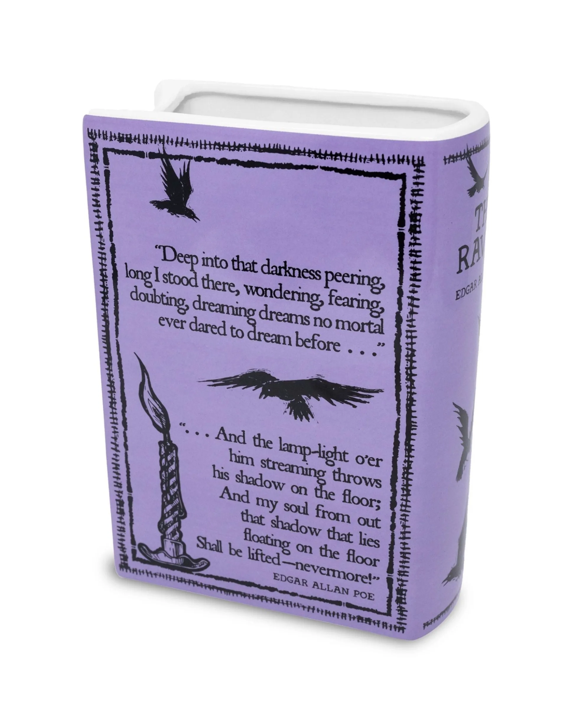 The Raven Large Book Vase in Purple