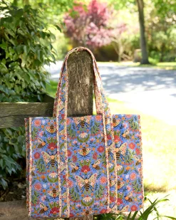 The Traveler Tote in Bee Tapestry