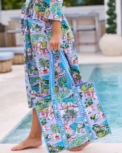 The Traveler Tote in Mediterranean Meow