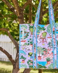 The Traveler Tote in Mediterranean Meow