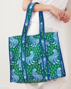 The Traveler Tote in Tiger Queen