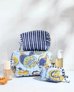 Three's Best Pouch Set in Champagne & Caviar