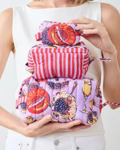 Three's Best Pouch Set in Champagne & Caviar