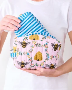 Three's Best Pouch Set in Sweet Bee