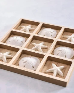 Tic Tac Shells Tabletop Game in Sand
