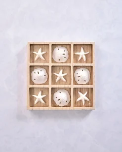 Tic Tac Shells Tabletop Game in Sand