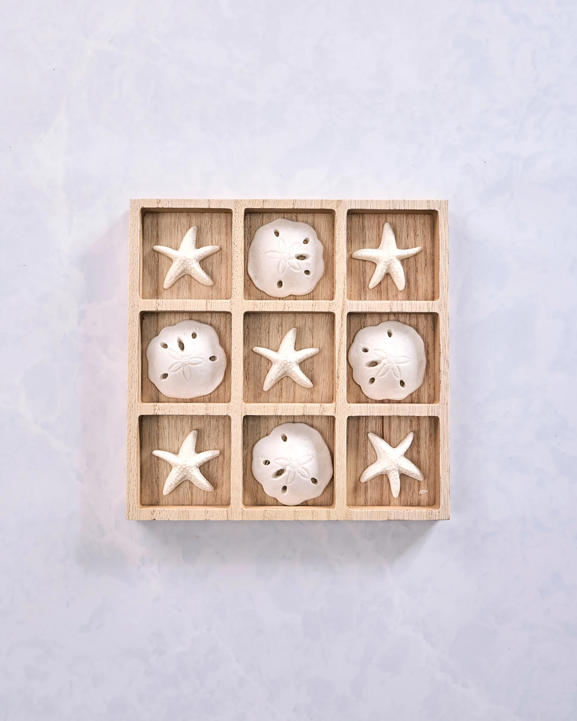Tic Tac Shells Tabletop Game in Sand