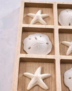 Tic Tac Shells Tabletop Game in Sand