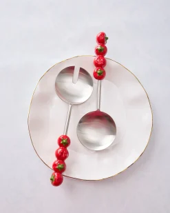 Tomato Handle Salad Server in Red Combo