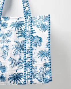 Traveler Tote in Tropical Toile