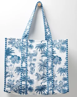 Traveler Tote in Tropical Toile