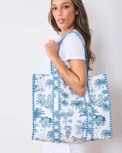 Traveler Tote in Tropical Toile