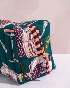 Traveler Tote & Quilted Pouch Bundle in Champagne & Caviar