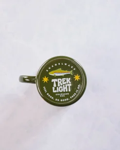 Trout Enamel Coffee & Camp Mug in Green Multi
