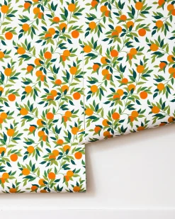 Wallpaper Double Roll in Clementine