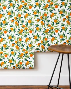Wallpaper Double Roll in Clementine