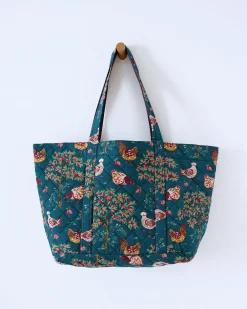 Weekend Bag with Pouch in Hen House